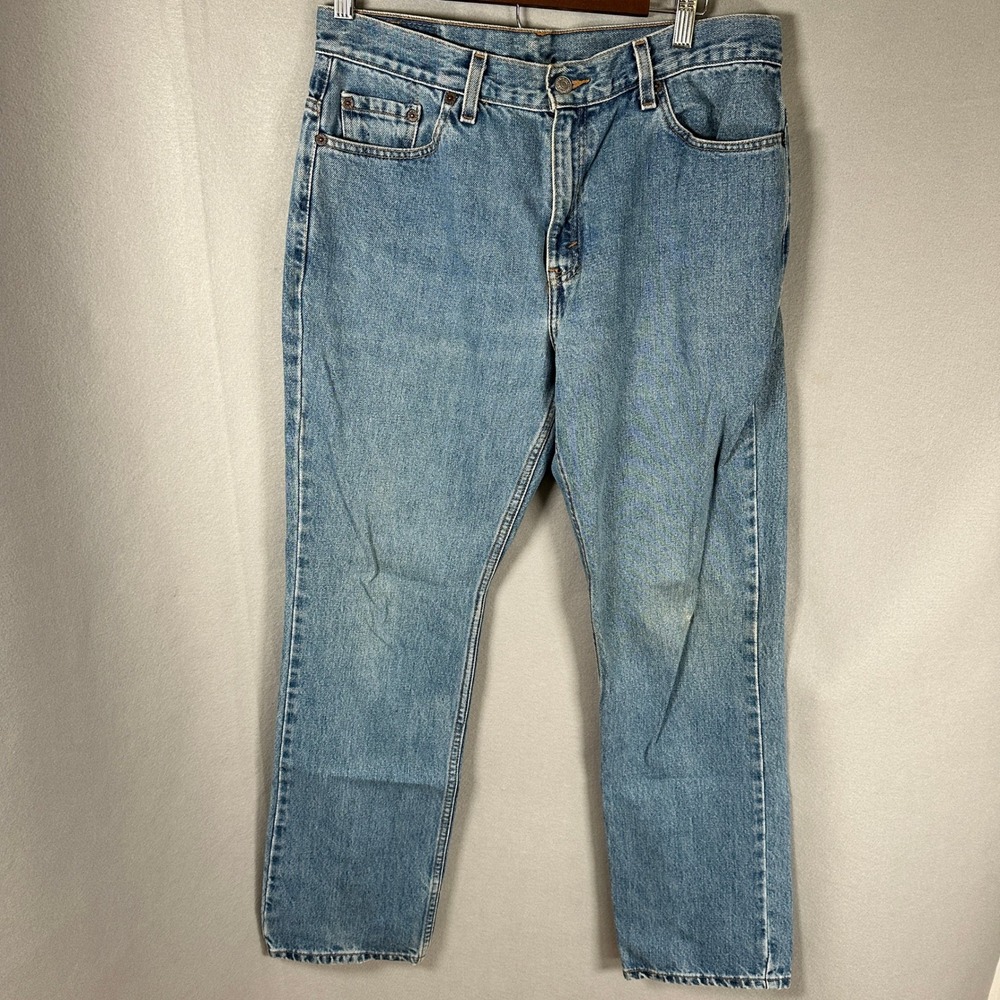 Levi Strauss 505 Jeans Mens W34 L29 Straight Light Blue Denim Vintage GUC